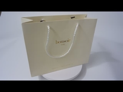 Bolsa de papel de lujo impresa a medida con logotipo de papel de oro