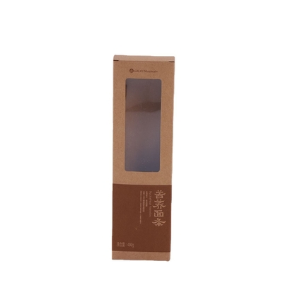 comprar Caja de fideos de papel Kraft marrón impresa con ventana Empaquetado a medida online manufacture