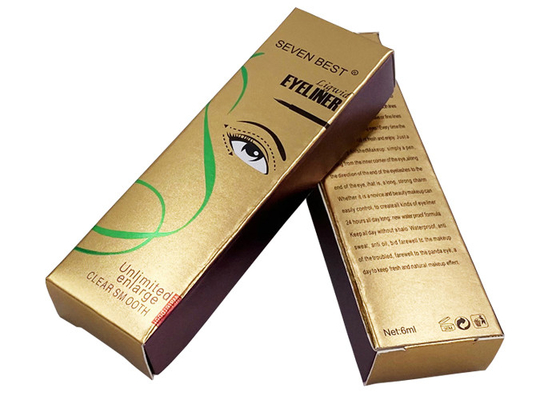 comprar Pedido de cajas de cartón doradas de lujo impresas, embalaje para delineador de ojos, venta al por mayor online manufacture
