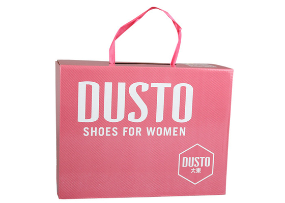 comprar Imprimiendo CMYK zapatos acanalados fuertes de la caja de 3 capas que empaquetan con la cuerda de la manija online manufacture