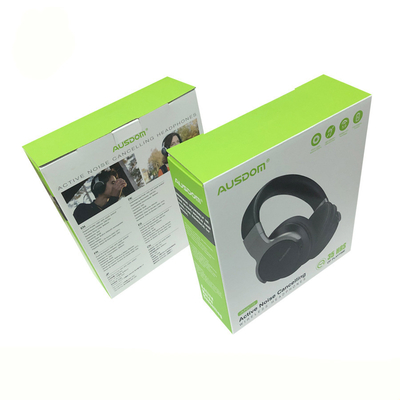 comprar Uno mismo impreso de la E-flauta que cierra el paquete blanco del auricular de las cajas de cartón acanalado online manufacture