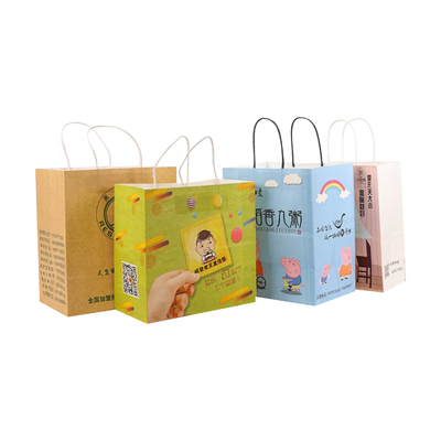 comprar Los bolsos para llevar de papel personalizados de Brown Kraft venden al por mayor con Logo Printing online manufacture