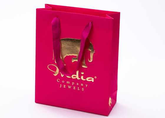 comprar Paquete rojo impreso aduana promocional del regalo de las bolsas de papel con la cuerda de la manija del algodón online manufacture