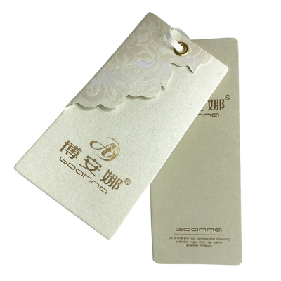 comprar Hang Tags Paper Label Tags de papel de tarjetas de papel reciclado de encargo con la secuencia grogrén online manufacture