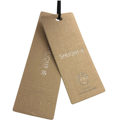 comprar Brown impreso de encargo texturiza el equipaje de papel marca la hoja de oro con etiqueta que sella a Logo Supplier online manufacture