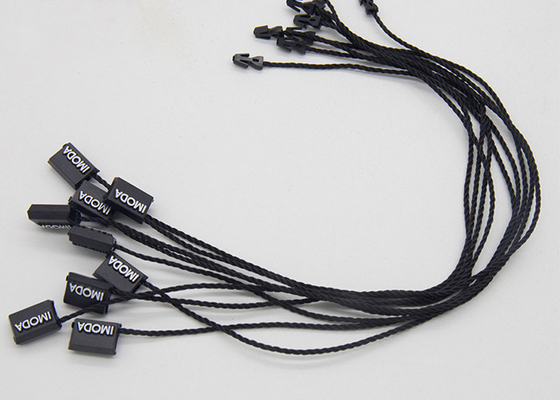 comprar Sola secuencia del extremo de la hoja de las etiquetas plásticas blancas de encargo de Logo Black Plastic Tags Small online manufacture