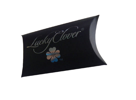comprar Impresión personalizada de la caja de color de la almohada de papel negro con el logotipo de estampado de la hoja de plata online manufacture