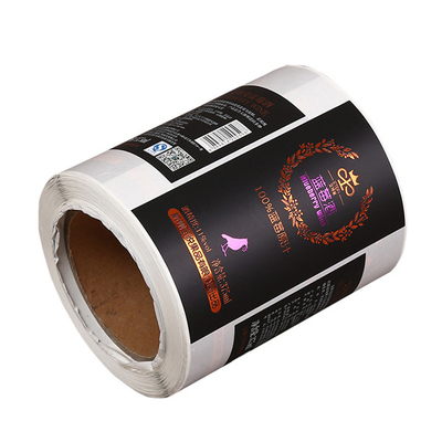 comprar La etiqueta engomada impresa aduana de la botella etiqueta impermeable negro flexográfico online manufacture