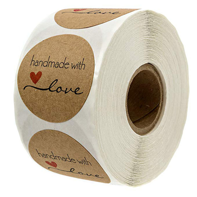 comprar La aduana de papel del arte imprimió los colores de la mancha marrón del rollo de las etiquetas de la etiqueta engomada para las latas del té online manufacture