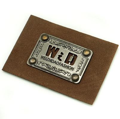comprar El falso equipaje de cuero personalizado marca el propósito multi del logotipo con etiqueta del metal para los sombreros online manufacture