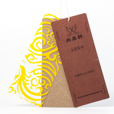 comprar Los zapatos de papel de encargo de Brown Kraft marcan etiquetas con etiqueta plásticas con la impresión del diseño online manufacture