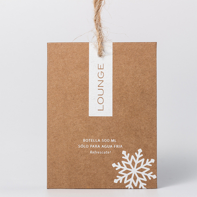 comprar Impresión colgante de papel de tarjetas de papel de encargo del precio de Brown Kraft con la secuencia del cáñamo online manufacture
