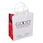 Custom Printed White Kraft Paper Shopping Bags With Twisted Paper Handle