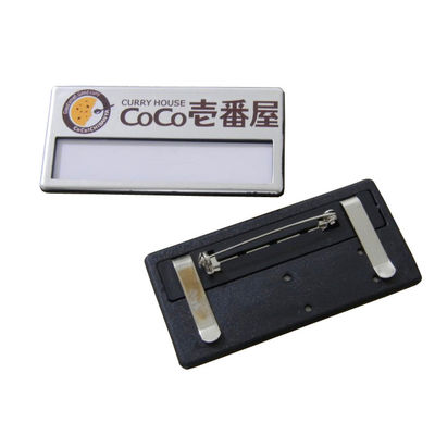 Un buen precio. Logotipo personalizado Etiquetas de nombre Imprimible Insignias personalizadas de nombre con pin de seguridad para conferencia en línea