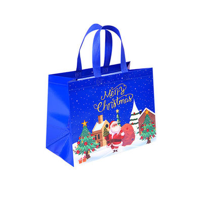 Bolsas de Navidad sin tejido laminadas impresas Bolsas de compras sin tejido fábrica al por mayor