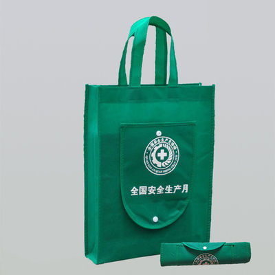 Un buen precio. Bolsas plegables de ropa sin telar con botón de deslizamiento Bolsas de compras con bolsillo delantero en línea