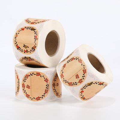 Pegatinas de papel kraft impresas personalizadas Fabricante de pegatinas con logotipo personalizado ecológicas