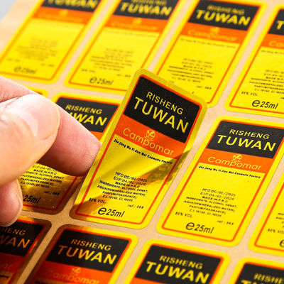 Un buen precio. Pegatinas personalizadas con estampado de lámina dorada, etiquetas metálicas en relieve y pegatinas metálicas personalizadas en línea