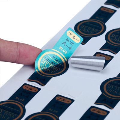 Un buen precio. Etiquetas metálicas autoadhesivas impermeables con impresión de obras de arte en línea