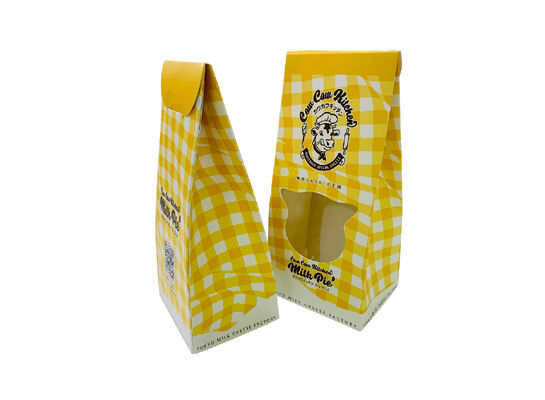 Caja de embalaje de regalo impreso personalizado con ventana. Cajas de papeleo para galletas, dulces, pasteles y regalos pequeños.