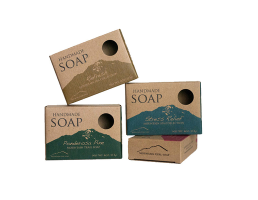 Un buen precio. La aduana imprimió las pequeñas cajas del jabón del papel de Brown Kraft que empaquetaban con la ventana en línea