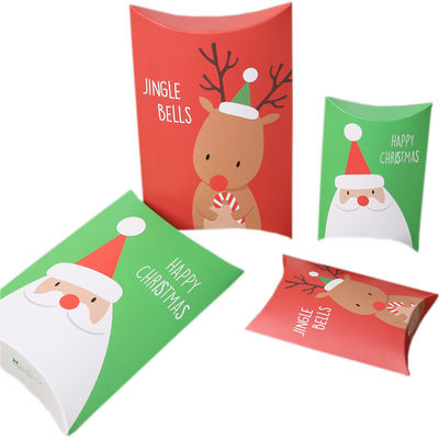 Paquetes coloridos personalizados caja impresa de la almohada de papel para el regalo de la Navidad