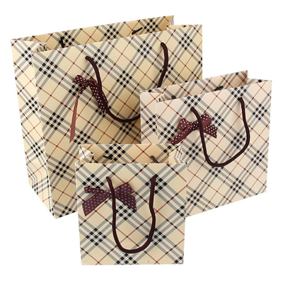 Un buen precio. Venta al por mayor de papel biodegradable impresa de encargo de las bolsas con Bowknot en línea