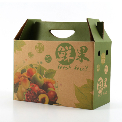 Un buen precio. Frutas acanaladas de un sólo recinto fuertes de la caja de Brown que empaquetan con la impresión de las ilustraciones en línea